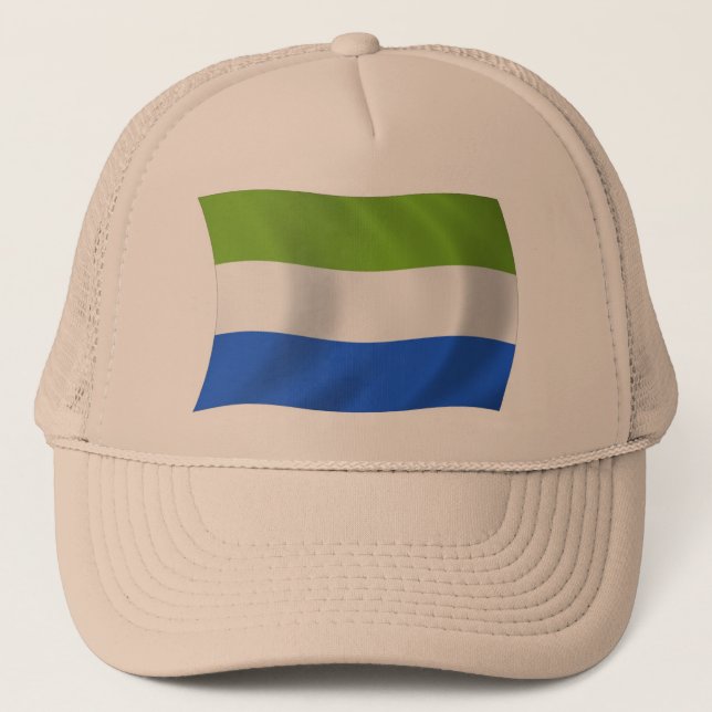 Sierra Leone Flagga Hat Keps (Framsida)