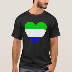 Sierra Leone Flagga Heart Sierra Leone Gifts Kärle T Shirt