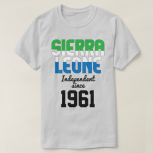 Sierra Leone Flagga Independence Firande T Shirt