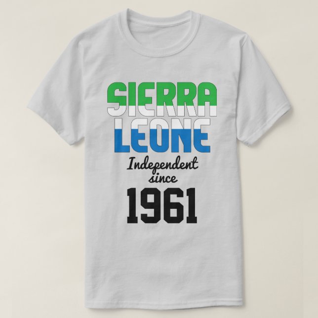 Sierra Leone Flagga Independence Firande T Shirt (Design framsida)