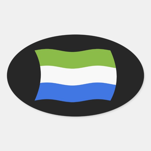 Sierra Leone Flagga Klistermärke (Framsida)