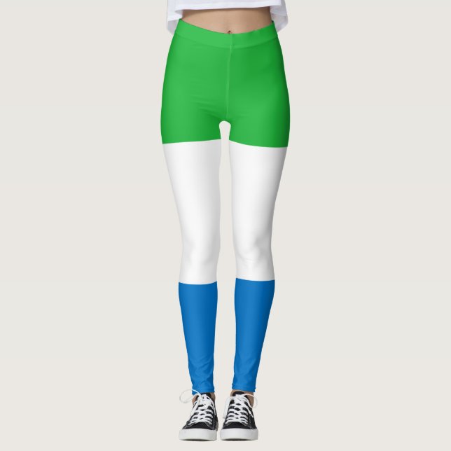 Sierra Leone flagga Leggings (Framsida)