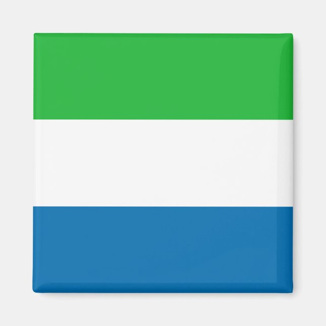 Sierra Leone Flagga Magnet (Framsidan)