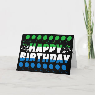 Sierra Leone Flagga Patriotic Birthday Kort