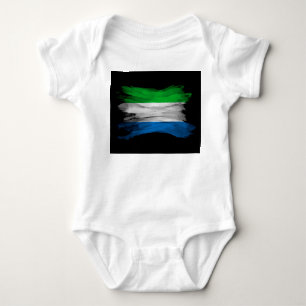 Sierra Leone flagga penseldrag, nationell flagga T Shirt