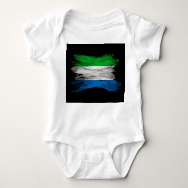 Sierra Leone flagga penseldrag, nationell flagga T Shirt (Framsida)
