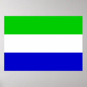 Sierra Leone flagga Poster