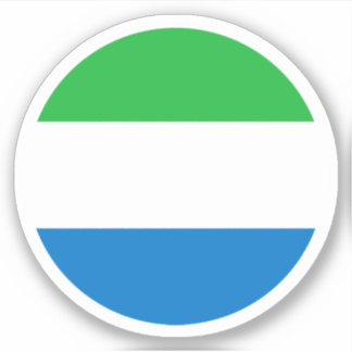 Sierra Leone Flagga Round Sticker Klistermärken