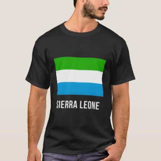 Sierra Leone Flagga Shirt Sierra Leonean T