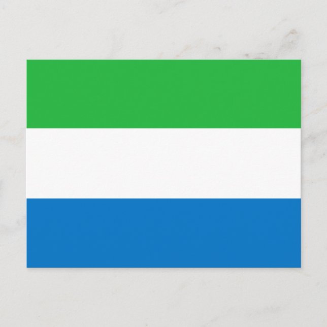 Sierra Leone Flagga vycard Vykort (Framsida)