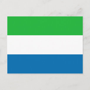 Sierra Leone Flagga vycard Vykort