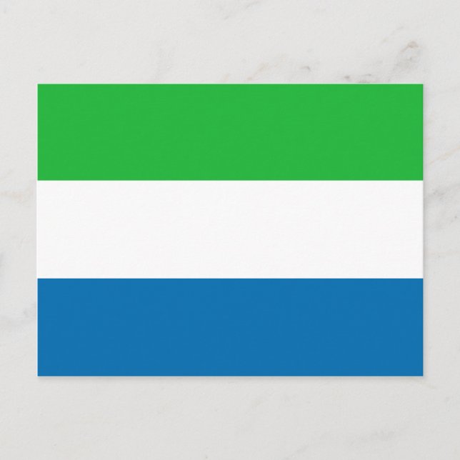 Sierra Leone Flagga vycard Vykort (Framsida)
