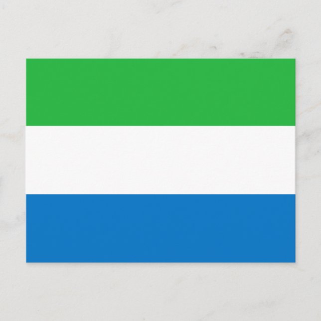 Sierra Leone Flagga-vykort Vykort (Framsida)