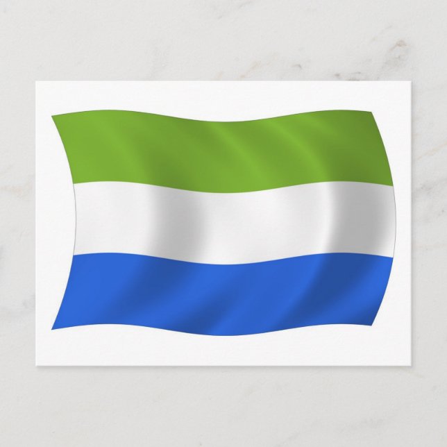 Sierra Leone Flagga-vykort Vykort (Framsida)