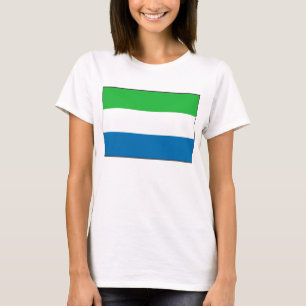 Sierra Leone Flagga x Karta T-Shirt