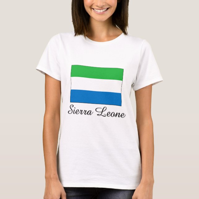 Sierra Leone flaggadesign T Shirt (Framsida)