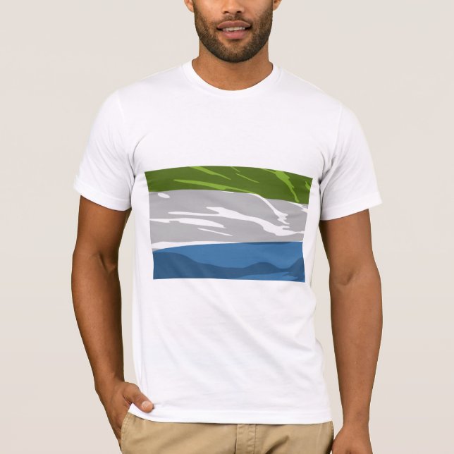 Sierra Leone flaggamanar T-tröja T Shirt (Framsida)