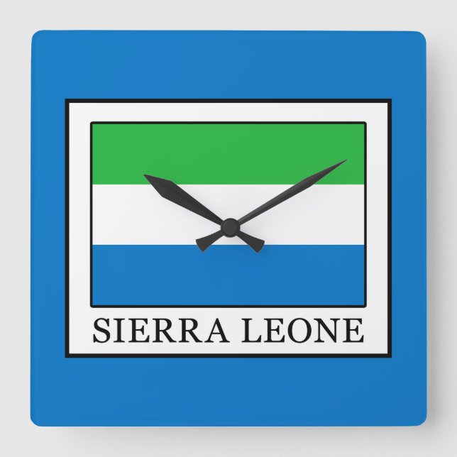 Sierra Leone Fyrkantig Klocka (Framsida)