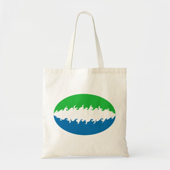 Sierra Leone Gnarly Flagga Bag Tygkasse (Framsidan)