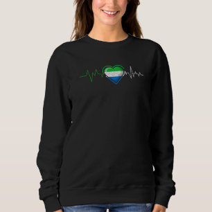 Sierra Leone hjärtslag Sierra Leone flagga Mäns Kv T Shirt