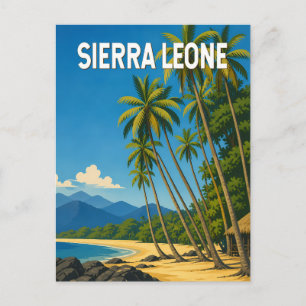 Sierra Leone Illustration Resa Konst Vintage Vykort