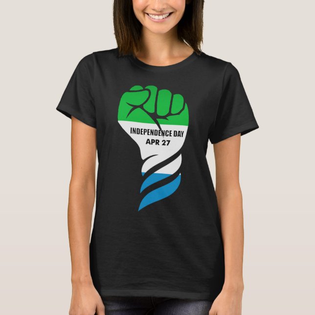 Sierra Leone independence day Black Pride Sweet SA T Shirt (Framsida)
