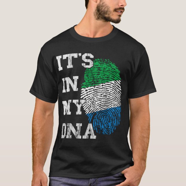 Sierra Leone it_s in my DNA Siera Leonean Thumbmar T Shirt (Framsida)