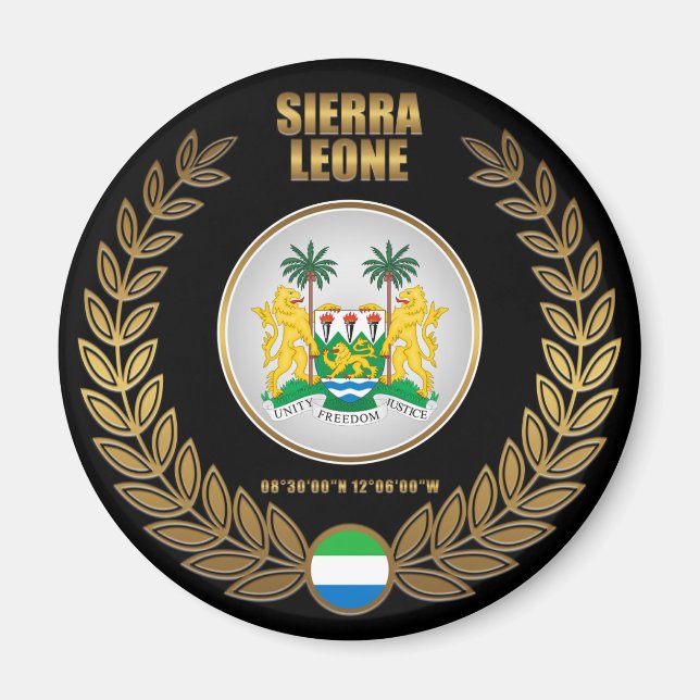 Sierra Leone Jackar Arm Magnet (Framsidan)