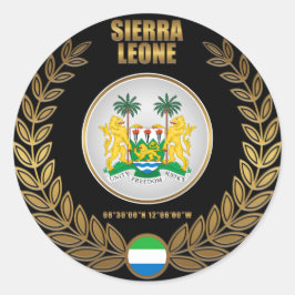 Sierra Leone Jackar Arm Runt Klistermärke