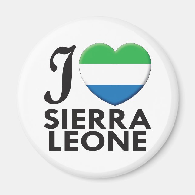 Sierra Leone Kärlek Magnet (Framsidan)