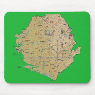 Sierra Leone karta Mousepad Musmatta
