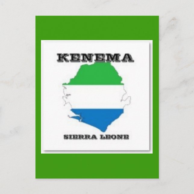 Sierra Leone, Karta PostCard (Kenema) Vykort (Framsida)
