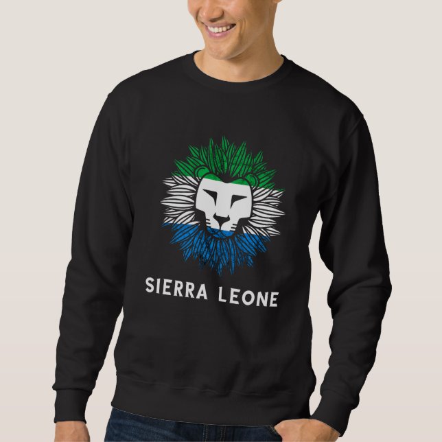 Sierra Leone Kung Sierra Leonean Pride Lång Ärmad Tröja (Framsida)