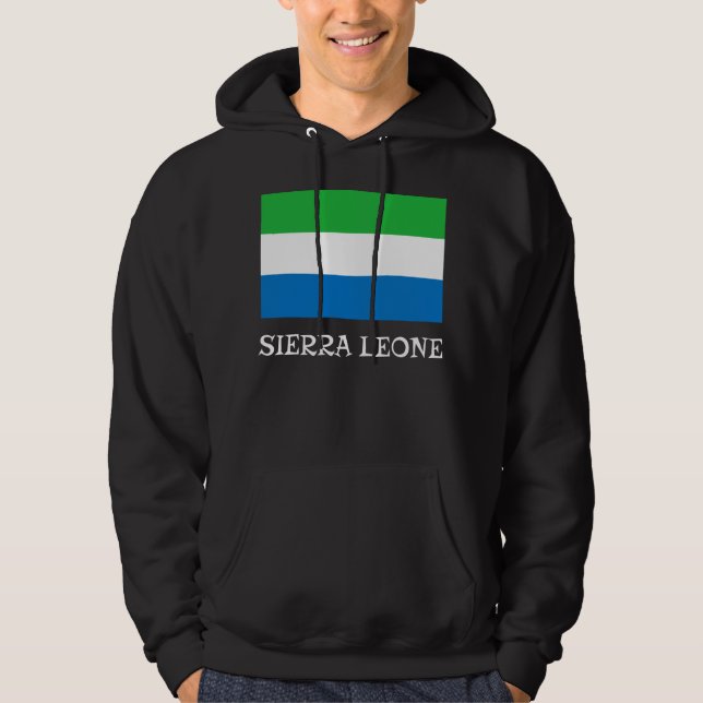Sierra Leone National Country Flag Patriotic Sport Hoodie (Framsida)