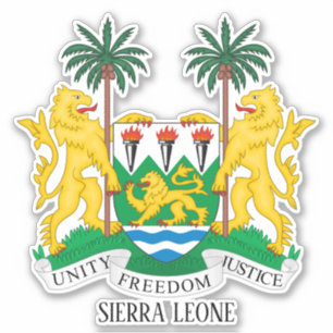 Sierra Leone National Jacka of Arm Patriotic Klistermärken