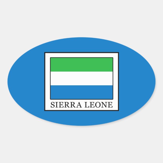 Sierra Leone Ovalt Klistermärke (Framsida)