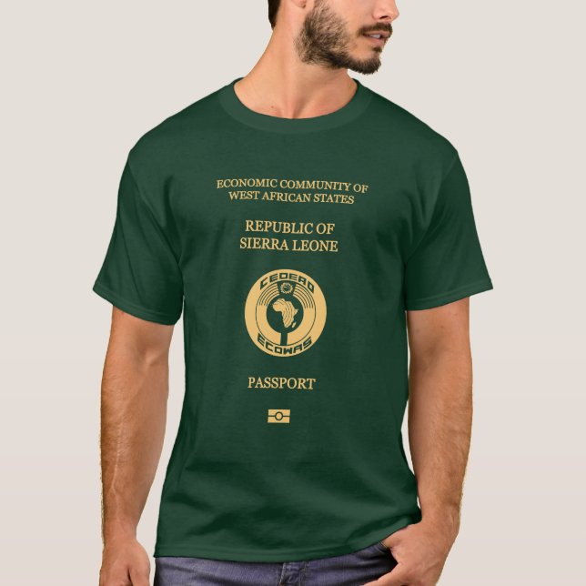 Sierra Leone passport T Shirt (Framsida)