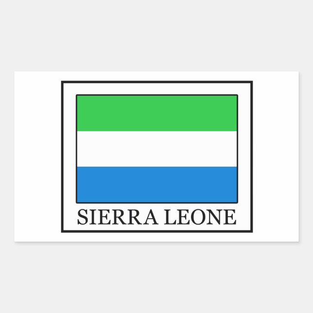 Sierra Leone Rektangulärt Klistermärke (Framsida)