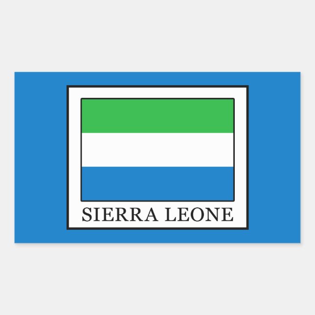 Sierra Leone Rektangulärt Klistermärke (Framsida)