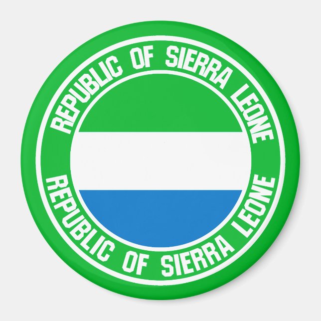 Sierra Leone Round Emblem Magnet (Framsidan)