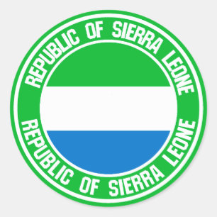 Sierra Leone Round Emblem Runt Klistermärke