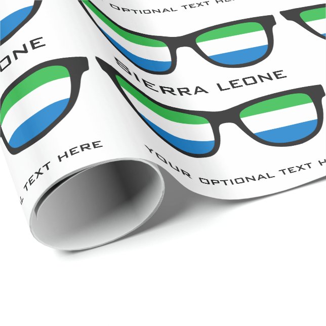 Sierra Leone Shades anpassningsbar text och byte a Presentpapper (Rullad Hörn)