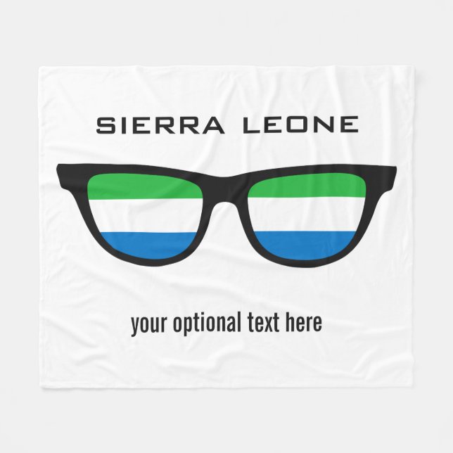 Sierra Leone Shades-filtar för anpassningsbar  Fleecefilt (Framsidan (Horisontell))