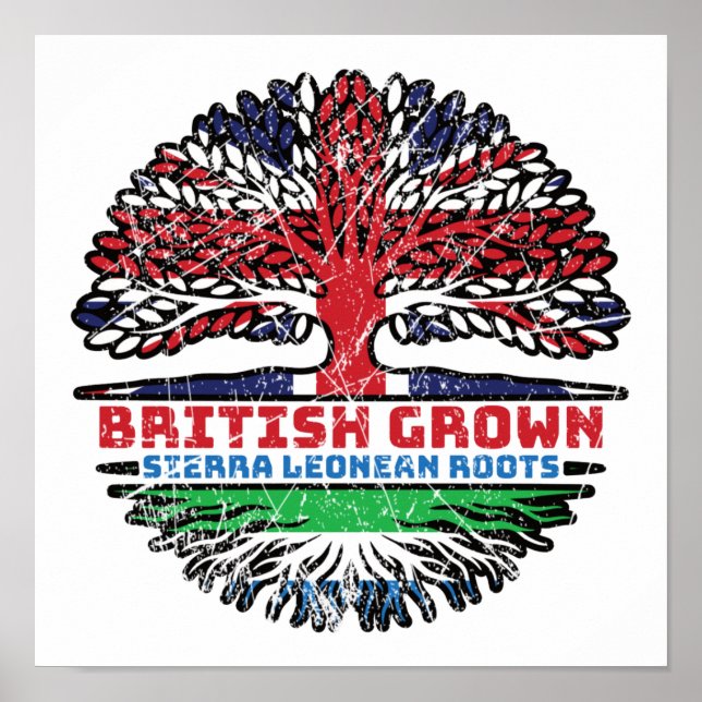 Sierra Leone Sierra Leonean Storbritannien Poster (Framsidan)