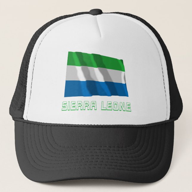 Sierra Leone som vinkar flagga med namn Keps (Framsida)