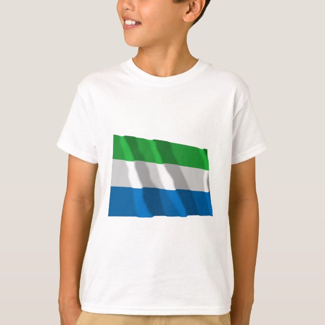 Sierra Leone som vinkar flagga Tee Shirt (Framsida)
