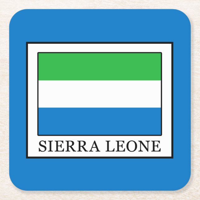 Sierra Leone Underlägg Papper Kvadrat (Framsidan)