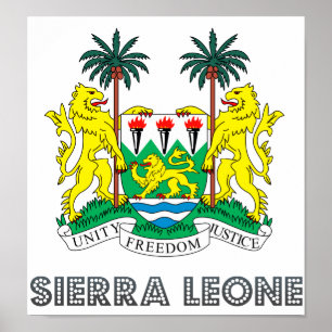 Sierra Leone vapensköld Poster