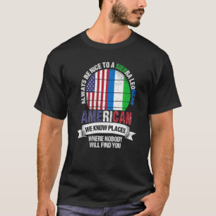 Sierra Leonean American Vi känner Ställen där Leon T Shirt