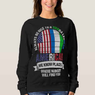 Sierra Leonean Amerikansk Vi vet Platser där Leone T Shirt